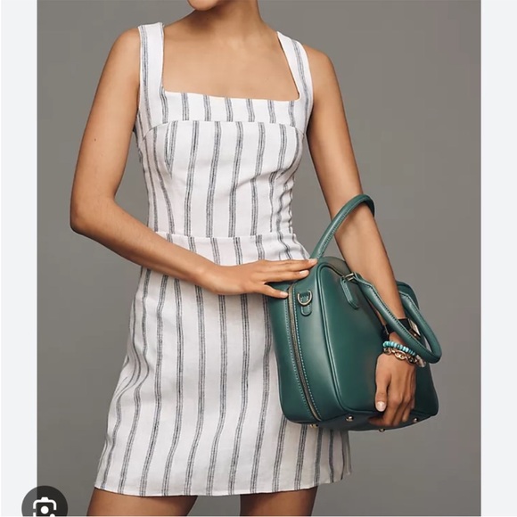 REFORMATION Celosia Linen Dress Harbor Stripe. Size 6. New With Tags.